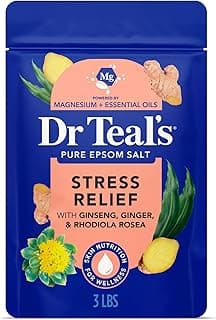 Dr Teal's Epsom Salt Magnesium Soak, Stress Relief with Essential Oils, 3 lbs