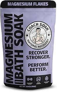 Coach Soak Recovery Bath Soak - Alternative to Epsom Salt Bath Soak - Fast-Absorbing Pure Magnesium Flakes & Dead Sea Salt with 21 Minerals...